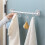 4 Pcs Pole Holder Shower Rods Curtain Bracket Ring Hook up Tower Hanger Hooks for White Abs 3