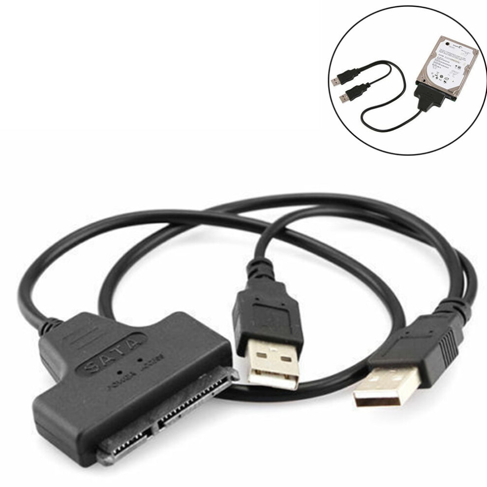 Susuchens 2.5 Inch Sata Hard Disk To Usb 2.0 Host Dual Power Connection Adapter Cable 9395123008745