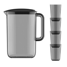 Ensemble d'ustensiles de cuisine YOBOLK : pichet à eau en plastique, pichet à thé glacé et limonade, verres pour boissons chaudes/froides,