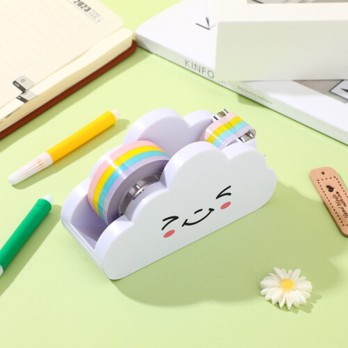 Eease skrivebordstapedispenser Cloud Rainbow-tape kontorpapir hvit 1