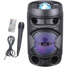 INOVALLEY KA02BOWL – 400-W-Bluetooth-Lichtlautsprecher – Karaoke-Funktion – Mehrfarbige LED-Kaleidoskopkugel – USB-Anschluss, Micro-SD-Karte