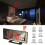 LED Digital Wall Clock Projection Clock Projector Ceiling Clock with Time Temperature Display Backlight Snooze Clock for Home Black White 2