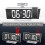 LED Digital Wall Clock Projection Clock Projector Ceiling Clock with Time Temperature Display Backlight Snooze Clock for Home Black White 4
