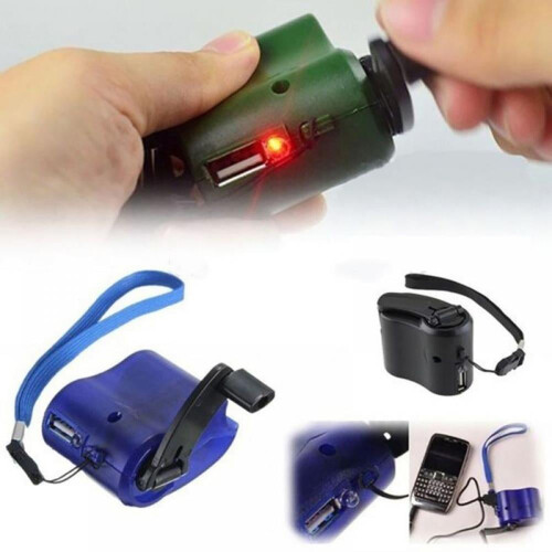 Bærbar USB Manuel Oplader Nød Håndsving Mobiltelefon Generator Dynamo