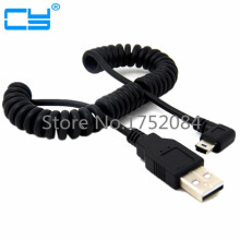 1 m flexibel spend, sväng höger, universal USB/mini-USB-laddningskabel, laddningskabel, elektroniska prylar
