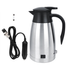 1000ml elektrická kanvica, ohrievač vody z nehrdzavejúcej ocele do auta pre domácnosť/cestovanie/reštauráciu, 12V/24V, kompatibilná s autom