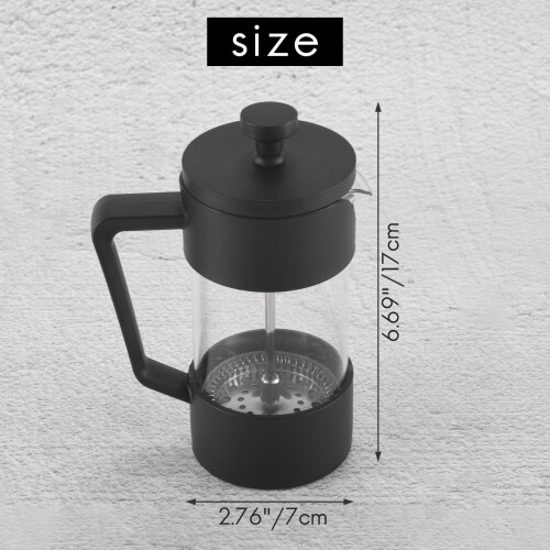 Καφετιέρα και τσαγιέρα French Press, Πρέσα καφέ από παχύρρευστο βοριοπυριτικό γυαλί, 1