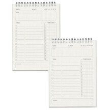 Carnet Xubond Agenda Quotidien et Hebdomadaire 160 pages lignées à double spirale, carnet de notes avec listes de contrôle et outils de