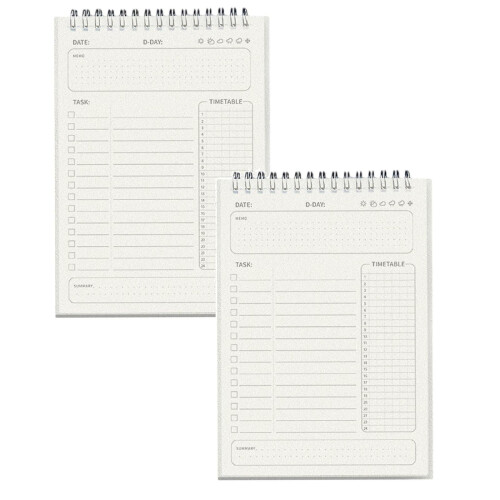 Xubond Ημερήσιο Εβδομαδιαίο Planner 160 σελίδων με διπλή εγγράψιμη σπείρα Λίστα Ελέγχου