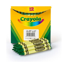 Giz de cera verde Crayola, pacote com 12 unidades (1 pacote com 2 unidades)
