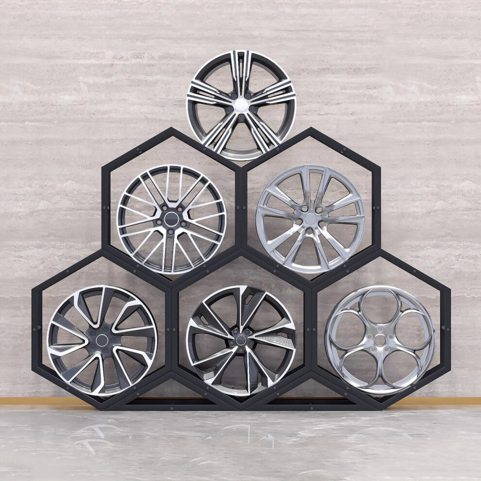 Tire Storage Rack Heavy Duty Steel Garage Tire Stand With Vertical Spacesaving Design Black 9113335042643