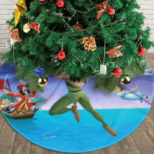Jupe de sapin de Noël, 76 cm, motif Peter Pan, pour décorations et ornements de Noël