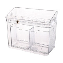Contenedor de huevos Yonrjhukm con asa, soporte para huevos para puerta de refrigerador con 2 cajas de almacenamiento pequeñas, organizador de