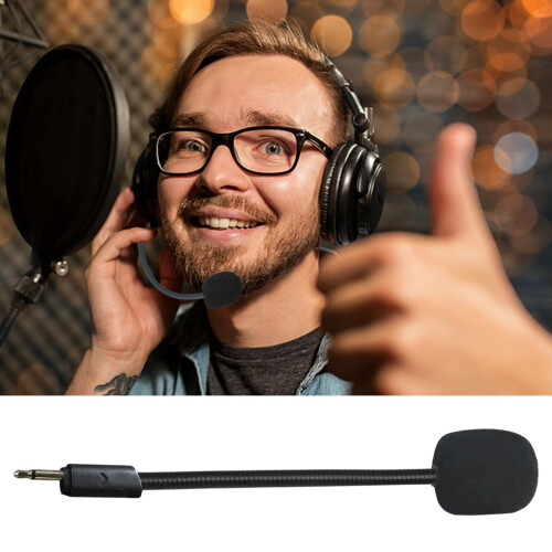 Replacement Game Mic 3.5mm Microphones Boom only for Quantum 400 Headsets 2