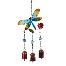 Carillon éolien Yonrjhukm, pendentif colibri et abeille, en métal, verre et peinture, artisanat peint, pendentif de jardin