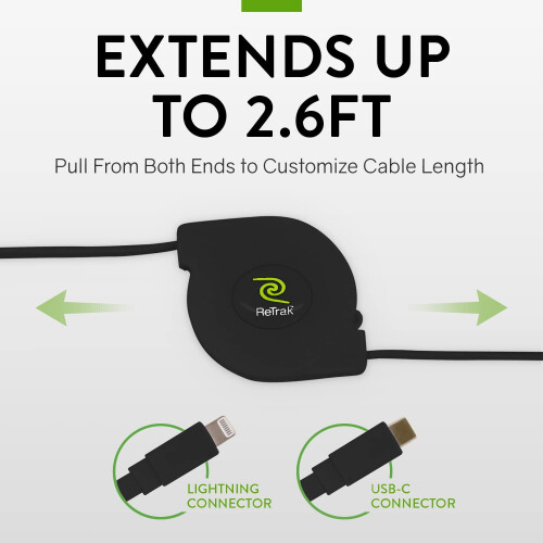 Καλώδιο φόρτισης και συγχρονισμού Lightning σε USB-C, συρόμενο, υψηλής ταχύτητας 2