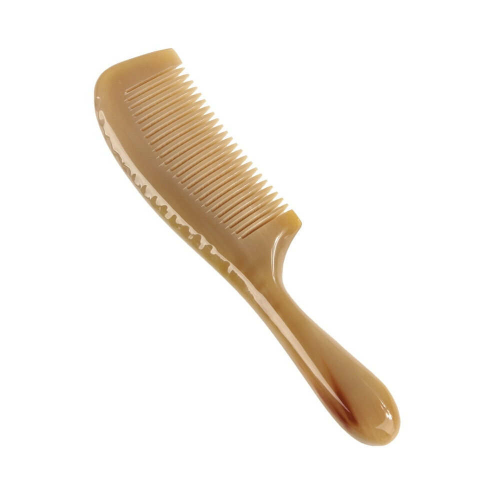 Unisex White Yak Horn Comb Naturally Thickened And Rounded Large Buffalo Horn Comb Meridian Massage Horn Comb For Women