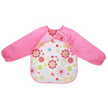 Babero con mangas Hims para bebé, babero impermeable para niños pequeños, babero tipo bata lavable, resistente a manchas y olores, ropa pintada