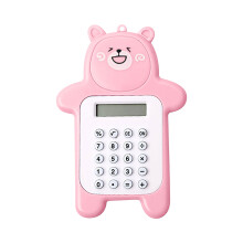 Mini kalkulačka s roztomilým medvídkem a LCD displejem, základní stolní kalkulačka do školy, kanceláře, domácnosti - kompatibilní se