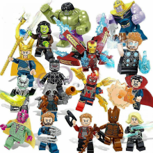 16 stuks Marvel Avengers Superhelden Comic Minifiguren DC Minifig kleurrijk, één maat