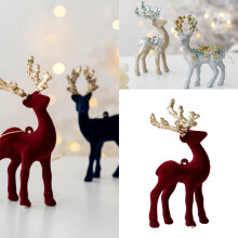 Giyblacko HangsChristmas Pendant Christmas Tree Decorative Pendant Pink Flocked Deer Ornament