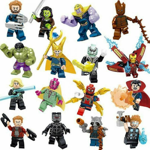 16 τεμάχια Marvel Avengers Super Hero Comic Mini Figures Dc Minifig πολύχρωμες, ένα μέγεθος 1