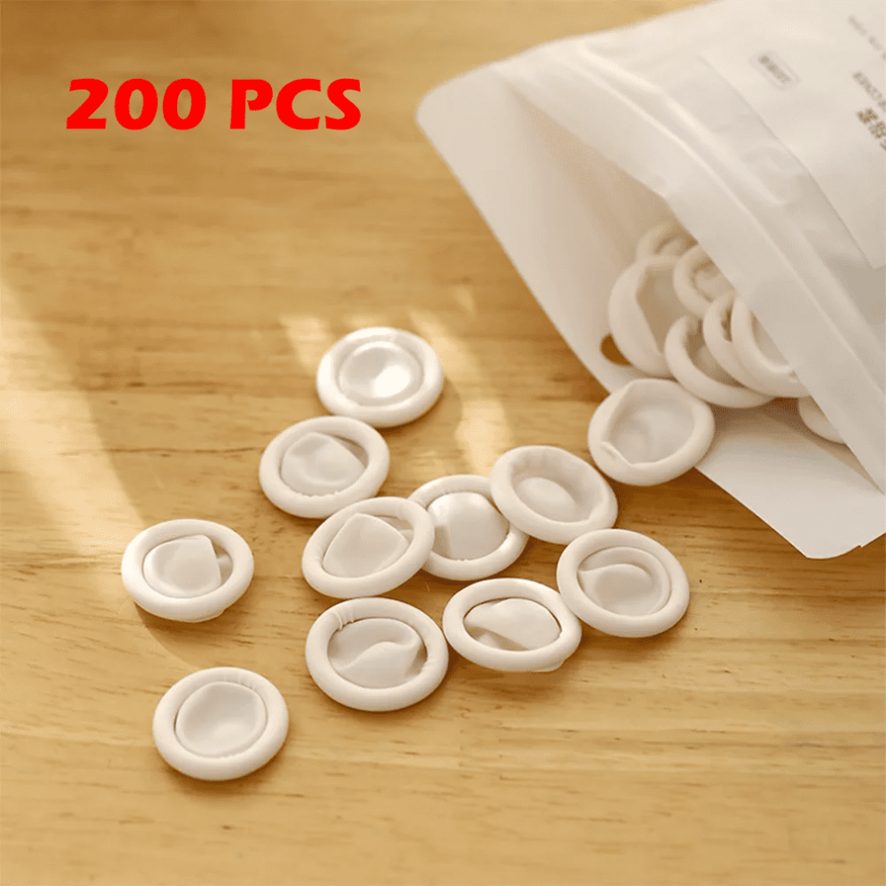 Disposable Latex Finger Cots, 200Pcs (Medium) For Manicure/Painting/Jewelry Cleaning, Ultra-Thin Durable Elastic Natural Latex 9110895209066