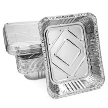 20 Pack Half Size Aluminum Pans with Lids, 9x13 Tin Food Storage Trays for Baking, Catering, Table, Food