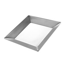 Flatware Dinner Plates Stainless Steel Fruit Square Dishes Food Storage Tray