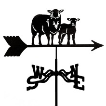 Farmhouse Weather Vane Roof Mount Stainless Steel Wind Direction Indicator for Yard Garden Outdoor Goat Design