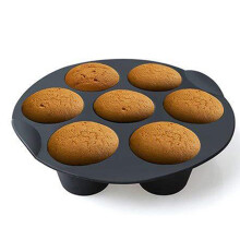 Silicone Muffin Pan for 3.5-5.8L Air Fryer, 7-Cup Nonstick Baking Mold, compatible with air fryer accessories
