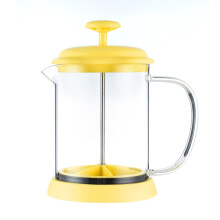 French Press Coffee & Tea Maker, 304 Stainless Steel Heat Resistant Borosilicate Glass Coffee Press, Durable Easy Clean BPA Free, 20oz