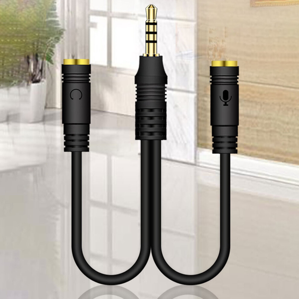 Susuchens Adapter Cable 2-In-1 High Fidelity 3.5Mm Earphone Aux Splitter Converter For Mobile Phone Black 9071309707106
