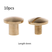 ZPAQI 10 Pairs Chicago Screw Binding Screws Posts Kit Leather Belt Repair Fastener