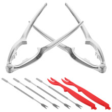 Nutcracker Nutcraker Crab Claw Tool Seafood Forks Lobster Shell Legs Crackers Set Sheller Stainless Steel Plastic