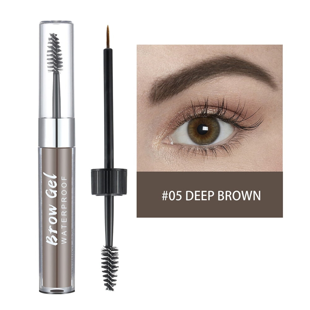 Waterproof Brow Gel Liquid Eyebrow Gel Dye Double-Head Eyebrow Brush