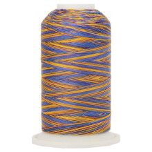 Variegated 100% Cotton Thread 600M by Threadart - Color 3355 - Mediterranean - 40/3wt - 22 Colors Available