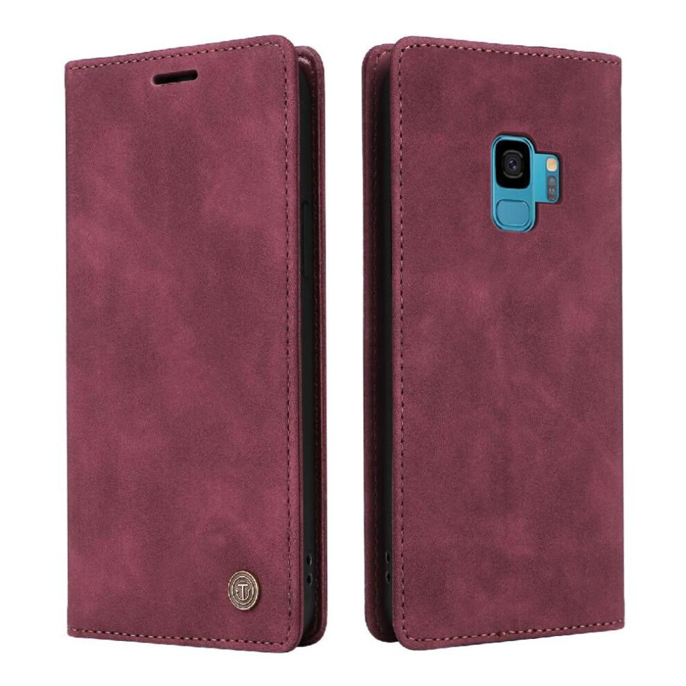 Flip Case For Compatible With Samsung Galaxy S9 Shockproof Leather Case Wallet Flip Cover Simple Business 9071309708608