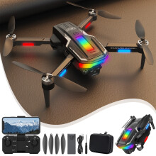 FPV Drone with Camera, Brushless Motor, Altitude Hold, Obstacle Avoidance, 2.4G RC Quadcopter with Cool Lights for Kids & Adults