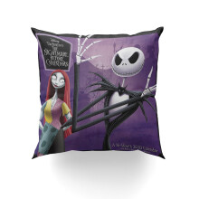 Taie d'oreiller décorative L'Étrange Noël de Monsieur Jack 45 x 45 cm - Décoration extérieure pour salon, canapé et maison