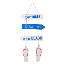 Kiplyki Zomerdecoratie Flip-flops Houten Hanger Zomer Oceaan Sfeer Decoratie Strand Cultuur Aanduiding Woorden Bord