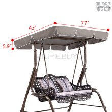 Altalena da giardino per patio, tettoia di ricambio 300D, copertura superiore per veranda, sedile 77"x43"