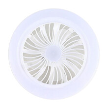 Miayilima Ceiling Fan with Light, 3 Colors, Remote Control, Dimmable LED, Bladeless Design, Low Profile, Compatible with Bedroom