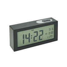Réveil multifonction Tarmeek avec affichage de la température, horloge électronique à détection intelligente, horloge numérique lumineuse,