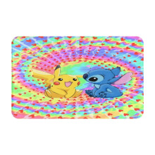Pikachu Love Stitch -ovimatto, liukumaton pestävä matto sisä- ja ulkotiloihin, 20 x 31,5 tuumaa, kylpyhuoneen, keittiön ja terassin