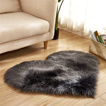 Heart Rug - 35.4x27.5 inch Soft and Cozy Heart-Shaped Rug for Bedroom and Living,Kids,Nursery,Teen Girls Room Decor Carpet (Dark Grey)
