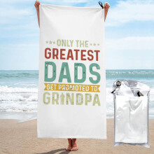 Seuls les meilleurs papas deviennent grands-pères. Serviette de plage en microfibre, serviette de bain douce, couverture de plage pour la plage, la