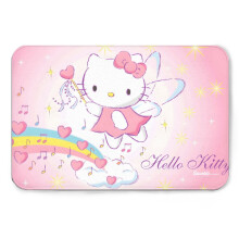 Tapis de bain Hello Kitty mignon 40 x 60 cm, tapis de porte en flanelle antidérapante et lavable pour la décoration de la salle de bain et de la