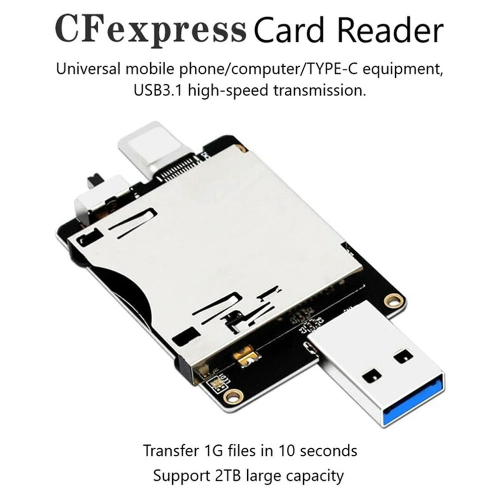 For Cfexpress Card Reader Usb 3.0 Type A/Usb3.1 Type C 10Gbps To Cf Express Adapter Jms583 For Cf Express Type B Memory 9083649992241
