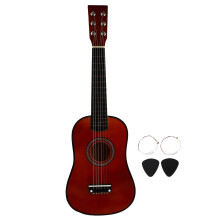 JIAHUI Mini Folk Acoustic Guitars for Kids with Picks, 23", Coffee, 1.26 lbs